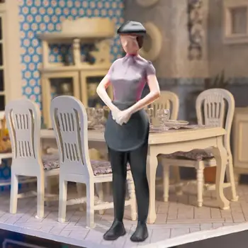 1/64 Модел сервитьорка фигури колекция мини герои фигури модел влакове хора фигури за пейзаж пейзаж кукла декор