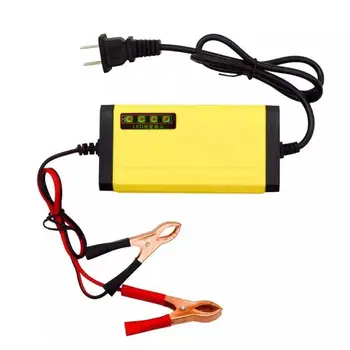 12V 3A зарядно устройство за батерии с LED дисплей Множествена защита Интелигентно регулиране на напрежението на тока Зарядно устройство за батерии US EU Plug