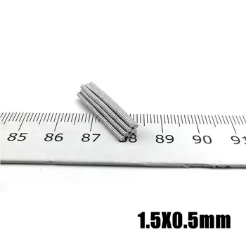 20 ~ 500Pcs 1.5x0.5mm малък N35 кръгъл магнит 1.5 * 0.5 mm неодимов магнит постоянен NdFeB супер силни мощни магнити 1.5x0.5 mm