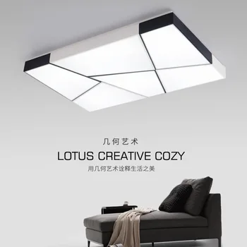 2023 Дизайн Нова геометрична таванна лампа Модерна проста всекидневна таванни осветителни тела Черно-бели пукнатини таванни светлини