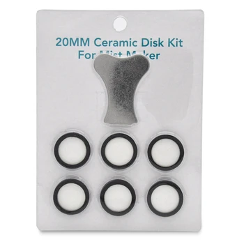 28Pcs Mist Maker комплект за поддръжка, керамичен диск керамичен диск ключови резервни части комплекти за мъгла машина