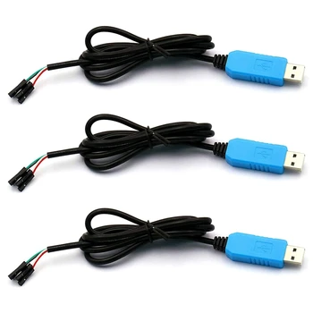 3 пакет PL2303TA USB към TTL сериен кабел за отстраняване на грешки конзолен кабел