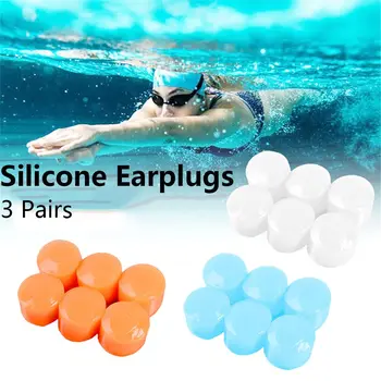 3 чифта Душ тапи за уши Спящи анти-шумови тапи за уши Меки силиконови водоустойчиви антифони