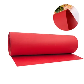 30X300CM Червена крафт опаковъчна хартия Ролка хартия за изкуство и занаяти Табла за обяви Маса за опаковане на подаръци Бегач Подаръчна опаковъчна хартия