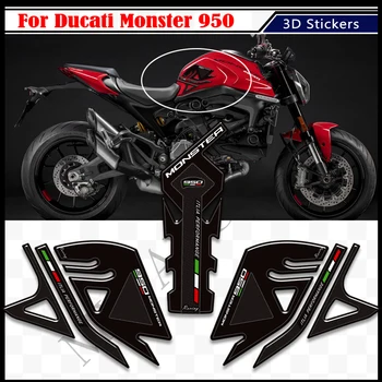 3D мотоциклет стикер за Ducati Monster 950 аксесоари Decals Комплект газьол Коляно защита резервоар Pad Grips