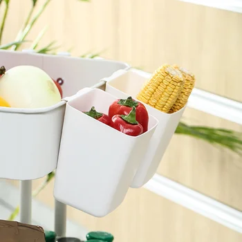 3pcs многофункционална висяща кошница кухненско съхранение висяща кофа за съхранение на работния плот