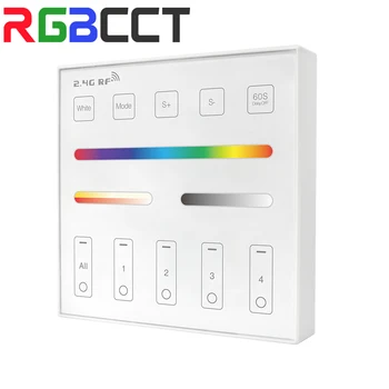 4 зона 30 м докосване дистанционно управление LED панел чувствителен 2.4GHz за FCOB LED лента светлина DIM CCT RGB RGBW RGBCCT 2 AAA батерия