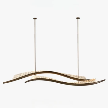 Cloud трапезария лампа месинг италиански минималистичен модерен дизайнер изкуство проучване дълъг полилей
