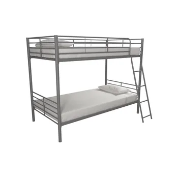 Convertible Twin over Twin Metal Bunk Bed Обща спалня Мебели