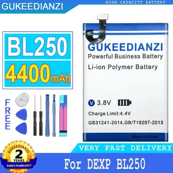 GUKEEDIANZI Резервна батерия за мобилен телефон DEXP BL 250 BL250, батерия с инструменти за проследяване на номера, 4400mAh, нова