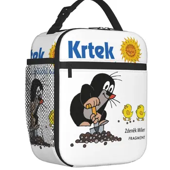 Krtek Little Maulwurf изолирана чанта за обяд за жени Преносим мол карикатура комикс охладител Thermal Bento Box Плаж Къмпинг Travel