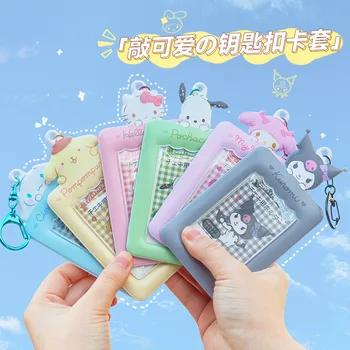 Kuromi KT Melody Pom Purin R5551 Мода Държач за аниме карти Карикатура чанти за съхранение Монета чанта Портфейл Подарък за рожден ден