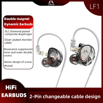 Lafitear LF1 Слушалки за поставяне в ушите HIFI 1DD Двоен магнит Динамични слушалки за слушалки Сценичен монитор Музикални слушалки с подвижен кабел