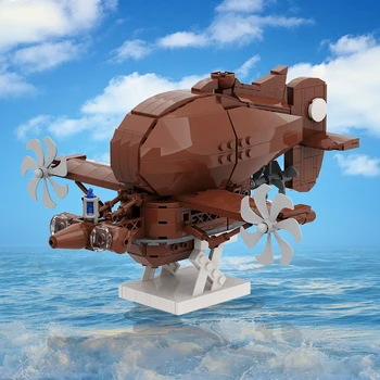 MOC дизайн Тигров молец подводница лодка модел тухли летящ дирижабъл Subnautica строителни блокове комплект играчки за деца подаръци