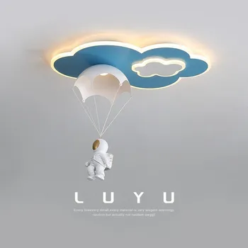Nordic Modern Home Decor Creative Minimalist Design Astronaut Cloud Led светлини Детска спалня Защита на очите Таванни лампи