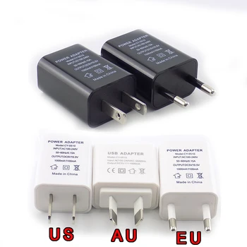 Portable 5V 1A Mini Travel USB зарядно устройство Адаптер за захранване Стенно настолно зарядно устройство Зареждане за захранващ телефон EU / US / AU Plug