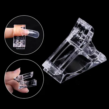 Sdatter 10Pcs Професионални клипове за нокти Акрилни съвети за удължаване на ноктите Фалшива щипка за нокти Бързо изграждане мухъл гел за маникюр ноктите