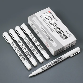 Бяла маркерна писалка 1mm бързосъхнеща водоустойчива боя писалка за боядисване на гуми Touch-up Paint Pen