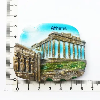 Гръцки паметник занаяти Хладилник магнит културен пейзаж туризъм сувенирна смола декорация съобщение стикер