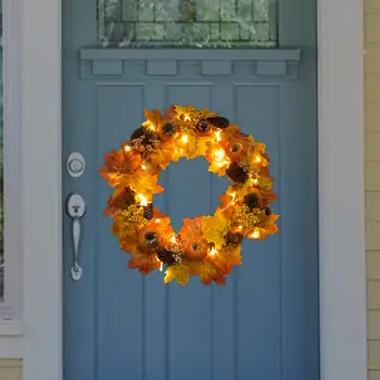 Есенен венец от тиква Изкуствени тикви Есенен венец Фото подпори Есенна врата