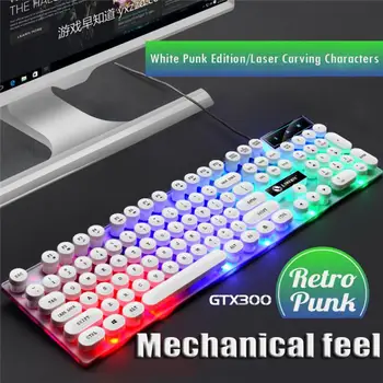 Механична клавиатура 104 клавиша прахоустойчив USB кабелна клавиатура мишка комплект водоустойчив Rgb подсветка Gaming клавиатура Gaming Mouse Cool