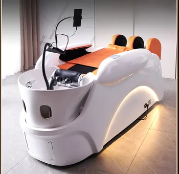 Напълно автоматично интелигентно електрическо масажно шампоанно легло, фризьорски салон Специализирано легло за масаж на главата, легло за промиване на водната циркулация