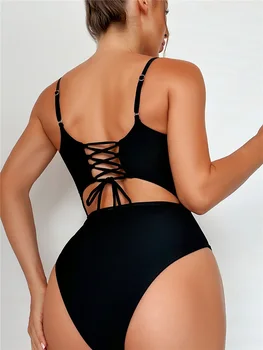 Нов стил кухи секси бански костюми жени плаж едно парче бански Maio Biquini Mujer Trikini Maio Biquini Maillot Femme