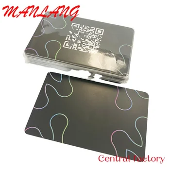 Персонализирана лазерно гравирана Custo Printed N Bla att Busins etal Social Card