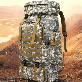  Планински военни раници с голям капацитет Външна чанта с голям капацитет Тактическа раница Спортна къмпинг Туризъм Туристически чанти
