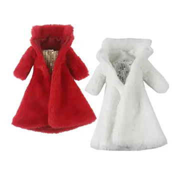 принцеса кукла зимно яке ръчно изработени дълго палто аксесоар ежедневно износване облекло ветровка играчка костюм момиче играчка за 30 см кукла