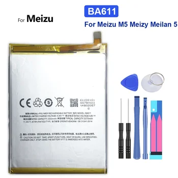 Резервна батерия за Meizu M5, за Meizy Meilan 5, за батерия Meilan5, 3070mAh, Track Code, BA611
