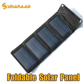 Сгъваем слънчев панел 7W 5V слънчева енергия слънчеви клетки банка пакет USB кабел водоустойчив за телефон раница къмпинг туризъм