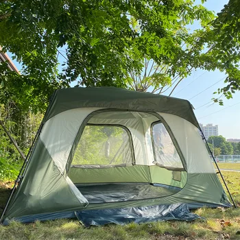 Семейна къмпинг палатка, няма нужда от изграждане на автоматична инсталация, пътуване дъжд и комари доказателство открит палатка, L146