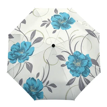 син цветен безшевен модел открит ветроупорен дъждовен чадър напълно автоматичен осем нишки мъже жени големи чадъри чадър