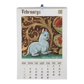 Сладка котка Стенен календар 2024 Грозен средновековен котешки календар Организатор целогодишно Грозен котешки календар От януари 2024 г. до декември 2024 г. За