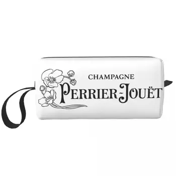 Сладък Perrier шампанско Jouets лого пътуване тоалетна чанта за жени козметични грим организатор красота съхранение Dopp комплект