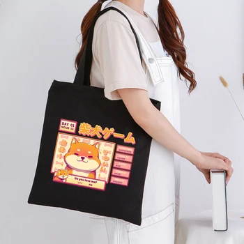 Унисекс чанти Летни нови японски печатни Bolsa Feminina рамо платно чанти голям капацитет див пратеник чанта сладък ежедневна употреба