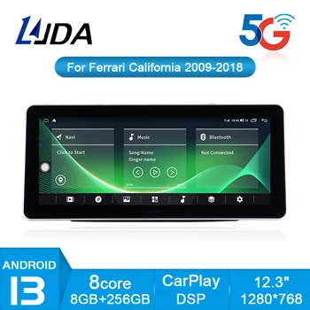 12.3 инчов Android 13 автомобилен мултимедиен плейър за Ferrari California 458 2009-2018 GPS навигация кола радио DSP Carplay видео аудио