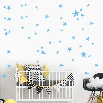 51Pcs Star Removable Art Vinyl Mural Home Room Decor Kids Rooms Wall Romantic Strongly Viscous Wallpapers Home Decor Pegatinas