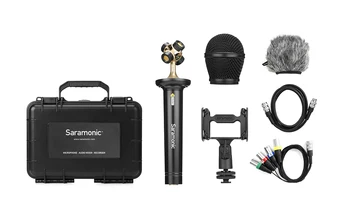 Saramonic SR-VRMIC Professional 360 градусов кардиоиден кондензатор 3D микрофон за запис на музика Комплект за аудио VR филмови игри