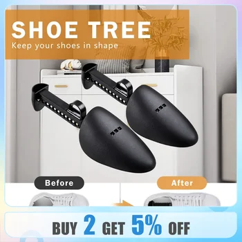 ZOMAKE 5 чифта регулируема дължина обувки дърво носилка Shaper,пластмасови обувки обувка притежателя подкрепа организатори, запази обувка форма