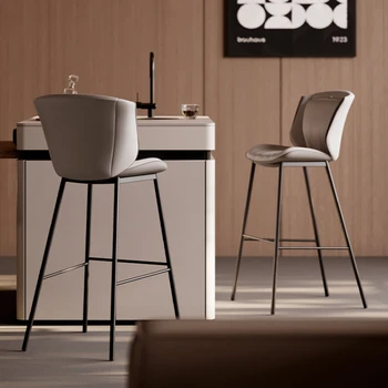Дизайн модерен бар стол кафе висок остров скандинавски маникюр стол кухня брояч табурети де бар шезлонг мебели HD50BY